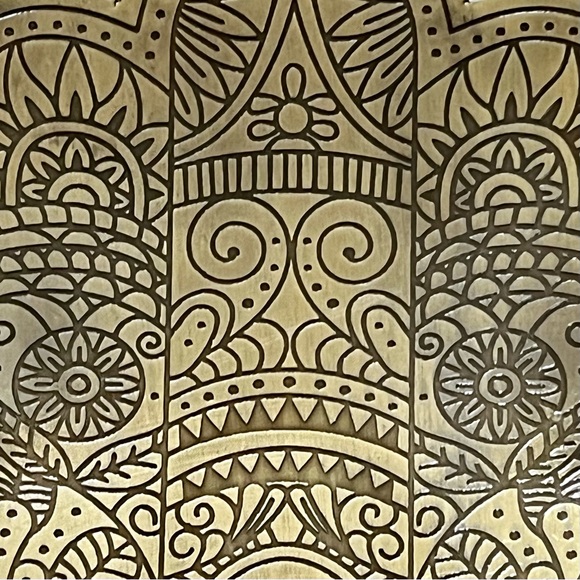 BOHO HAMSA HAND Metal Decorative Tray Catchall Fruit Tray Handcrafted in India - Picture 8 of 17